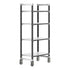 Cambro Camshelving Elements Heavy Duty 4-Shelf Solid Mobile Shelving Unit – Speckled Gray