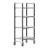Cambro Camshelving Elements Heavy Duty 4-Shelf Vented Mobile Shelving Unit – Speckled Gray