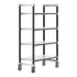Cambro Camshelving Elements Heavy Duty 4-Shelf Solid Mobile Shelving Unit – Speckled Gray