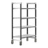 Cambro Camshelving Elements Heavy Duty 4-Shelf Vented Mobile Shelving Unit – Speckled Gray