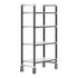 Cambro Camshelving Elements Heavy Duty 4-Shelf Solid Mobile Shelving Unit – Speckled Gray
