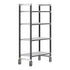 Cambro Camshelving Elements Heavy Duty 4-Shelf Vented Mobile Shelving Unit – Speckled Gray