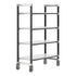 Cambro Camshelving Elements Heavy Duty 4-Shelf Solid Mobile Shelving Unit – Speckled Gray