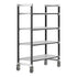 Cambro Camshelving Elements Heavy Duty 4-Shelf Vented Mobile Shelving Unit – Speckled Gray