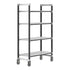 Cambro Camshelving Elements Heavy Duty 4-Shelf Vented Mobile Shelving Unit – Speckled Gray