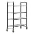 Cambro Camshelving Elements Heavy Duty 4-Shelf Vented Mobile Shelving Unit – Speckled Gray