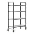 Cambro Camshelving Elements Heavy Duty 4-Shelf Vented Mobile Shelving Unit – Speckled Gray