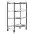 Cambro Camshelving Elements Heavy Duty 4-Shelf Vented Mobile Shelving Unit – Speckled Gray