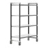 Cambro Camshelving Elements Heavy Duty 4-Shelf Solid Mobile Shelving Unit – Speckled Gray