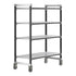 Cambro Camshelving Elements Heavy Duty 4-Shelf Vented Mobile Shelving Unit – Speckled Gray