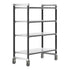 Cambro Camshelving Elements Heavy Duty 4-Shelf Solid Mobile Shelving Unit – Speckled Gray