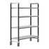 Cambro Camshelving Elements Heavy Duty 4-Shelf Vented Mobile Shelving Unit – Speckled Gray