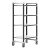 Cambro Camshelving Elements Heavy Duty 4-Shelf Solid Mobile Shelving Unit – Speckled Gray