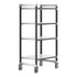 Cambro Camshelving Elements Heavy Duty 4-Shelf Solid Mobile Shelving Unit – Speckled Gray