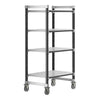 Cambro Camshelving Elements Heavy Duty 4-Shelf Vented Mobile Shelving Unit – Speckled Gray