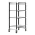 Cambro Camshelving Elements Heavy Duty 4-Shelf Vented Mobile Shelving Unit – Speckled Gray