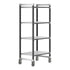 Cambro Camshelving Elements Heavy Duty 4-Shelf Vented Mobile Shelving Unit – Speckled Gray