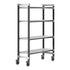 Cambro Camshelving Elements 4-Shelf Vented Mobile Shelving Unit – Speckled Gray