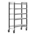 Cambro Camshelving Elements 5-Shelf Vented Mobile Shelving Unit – Speckled Gray