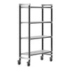 Cambro Camshelving Elements 4-Shelf Vented Mobile Shelving Unit – Speckled Gray