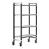 Cambro Camshelving Elements 4-Shelf Vented Mobile Shelving Unit – Speckled Gray