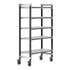 Cambro Camshelving Elements 5-Shelf Vented Mobile Shelving Unit – Speckled Gray