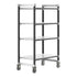 Cambro Camshelving Elements Heavy Duty 4-Shelf Solid Mobile Shelving Unit – Speckled Gray