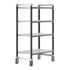 Cambro Camshelving Elements Heavy Duty 4-Shelf Vented Mobile Shelving Unit – Speckled Gray
