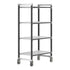 Cambro Camshelving Elements Heavy Duty 4-Shelf Vented Mobile Shelving Unit – Speckled Gray
