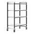 Cambro Camshelving Elements Heavy Duty 4-Shelf Solid Mobile Shelving Unit – Speckled Gray