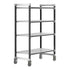 Cambro Camshelving Elements Heavy Duty 4-Shelf Vented Mobile Shelving Unit – Speckled Gray