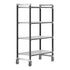 Cambro Camshelving Elements Heavy Duty 4-Shelf Vented Mobile Shelving Unit – Speckled Gray