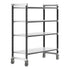 Cambro Camshelving Elements Heavy Duty 4-Shelf Solid Mobile Shelving Unit – Speckled Gray
