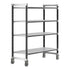 Cambro Camshelving Elements Heavy Duty 4-Shelf Vented Mobile Shelving Unit – Speckled Gray
