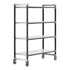 Cambro Camshelving Elements Heavy Duty 4-Shelf Solid Mobile Shelving Unit – Speckled Gray