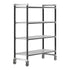 Cambro Camshelving Elements Heavy Duty 4-Shelf Vented Mobile Shelving Unit – Speckled Gray