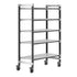 Cambro Camshelving Elements 5-Shelf Vented Mobile Shelving Unit – Speckled Gray