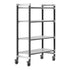 Cambro Camshelving Elements 4-Shelf Vented Mobile Shelving Unit – Speckled Gray
