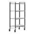 Cambro Camshelving Elements 4-Shelf Vented Mobile Shelving Unit – Speckled Gray