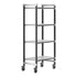 Cambro Camshelving Elements 4-Shelf Vented Mobile Shelving Unit – Speckled Gray