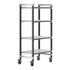 Cambro Camshelving Elements 4-Shelf Vented Mobile Shelving Unit – Speckled Gray