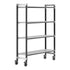 Cambro Camshelving Elements 4-Shelf Vented Mobile Shelving Unit – Speckled Gray