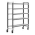 Cambro Camshelving Elements 5-Shelf Vented Mobile Shelving Unit – Speckled Gray