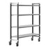 Cambro Camshelving Elements 4-Shelf Vented Mobile Shelving Unit – Speckled Gray