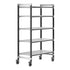 Cambro Camshelving Elements 5-Shelf Vented Mobile Shelving Unit – Speckled Gray