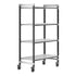 Cambro Camshelving Elements 4-Shelf Vented Mobile Shelving Unit – Speckled Gray