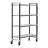 Cambro Camshelving Elements 4-Shelf Vented Mobile Shelving Unit – Speckled Gray