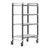 Cambro Camshelving Elements 4-Shelf Vented Mobile Shelving Unit – Speckled Gray