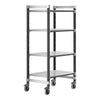 Cambro Camshelving Elements 4-Shelf Vented Mobile Shelving Unit – Speckled Gray