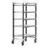 Cambro Camshelving Elements 5-Shelf Vented Mobile Shelving Unit – Speckled Gray